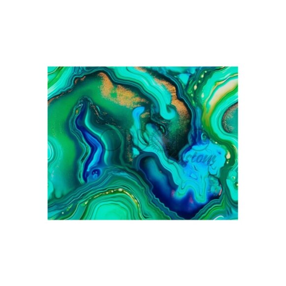 Other - Green and Blue Geode Agate Art Print 10x8